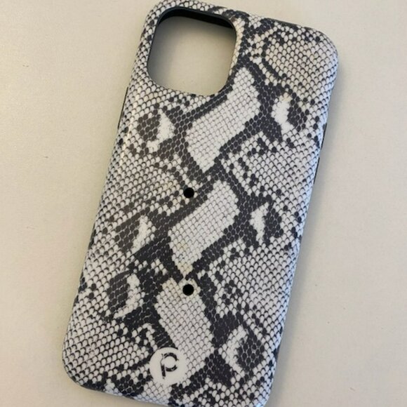 IPHONE 11 PRO Loopy Phone Case Gray Snakeskin PREOWNED Rubber Loopy NOT Included - Picture 1 of 4